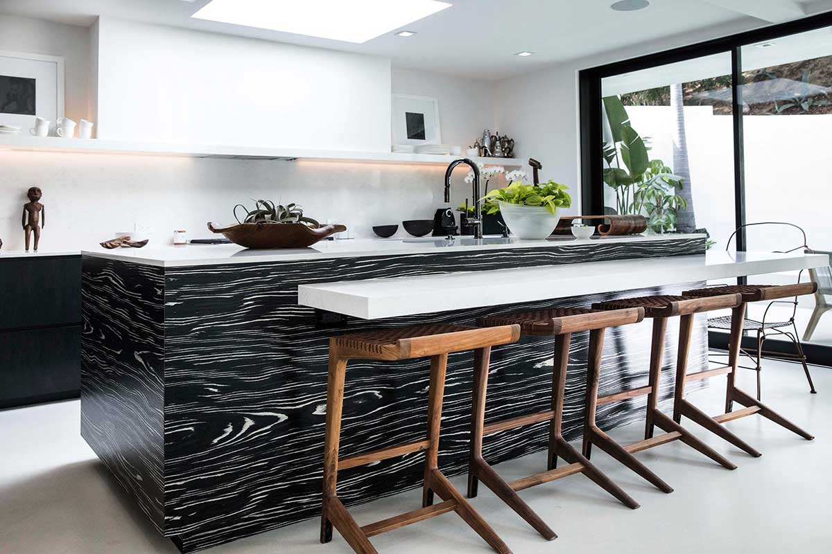 Treefrog #62016 Macassar BW Groove - kitchen cabinets