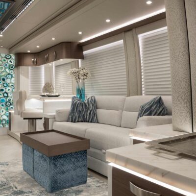 65016 Latte Walnut Groove Liberty Coach Lounge Interior