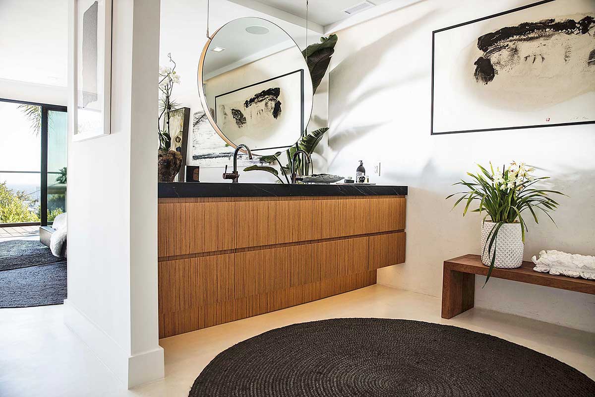 Treefrog #60804 Teak Straight Grain - bathroom